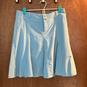 Athleta Sky Blue Fit and Flare Skort with back pockets and shorts liner - Size 4